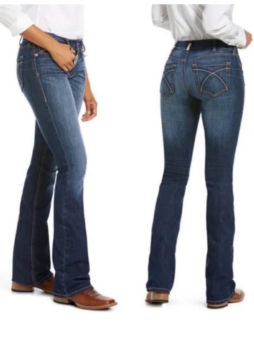 Ariat REAL Rosa Perfect Rise bootcut jeans Lita wash Size 30 Regular